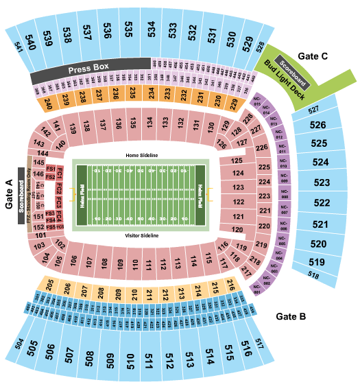 Acrisure Stadium Backyard Brawl Seating Chart