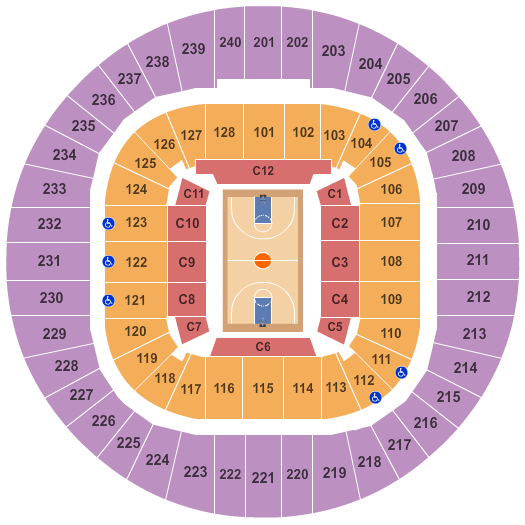 West Virginia University Coliseum Backyard Brawl Seating Chart